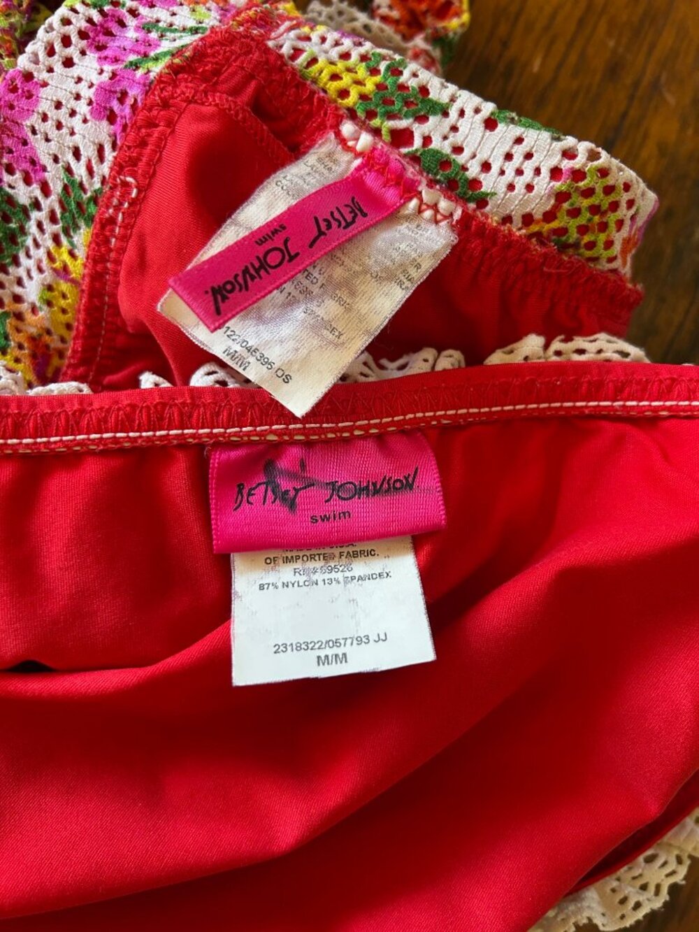 Vintage Betsey Johnson Floral Bikini Set - Picture 7 of 11